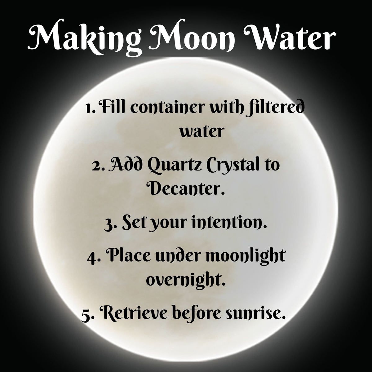 Blue Glass Moon Water Ritual Kit