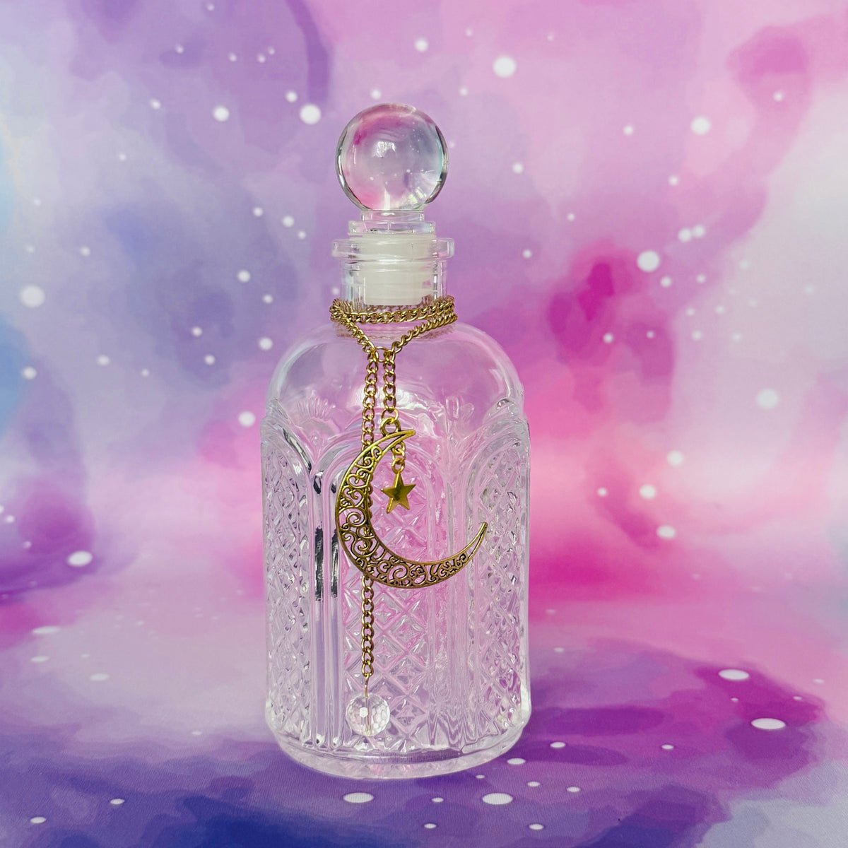 Glass Moon Water Ritual Kit w. Gold Moon Charm