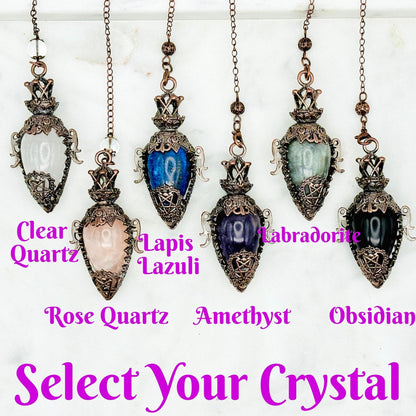 Hecate's Key Crystal Pendulum