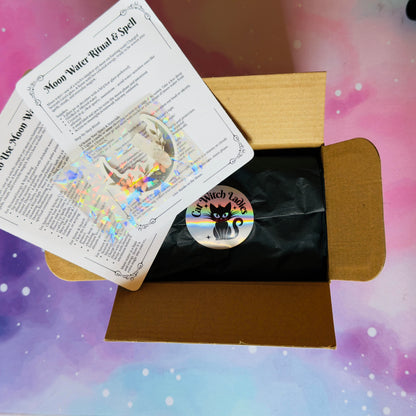 Glass Moon Water Ritual Kit w. Gold Moon Charm