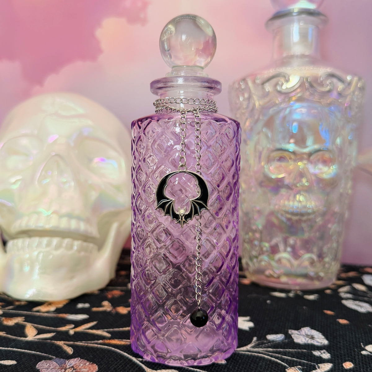 Purple Glass Halloween Moon Water Ritual Kit