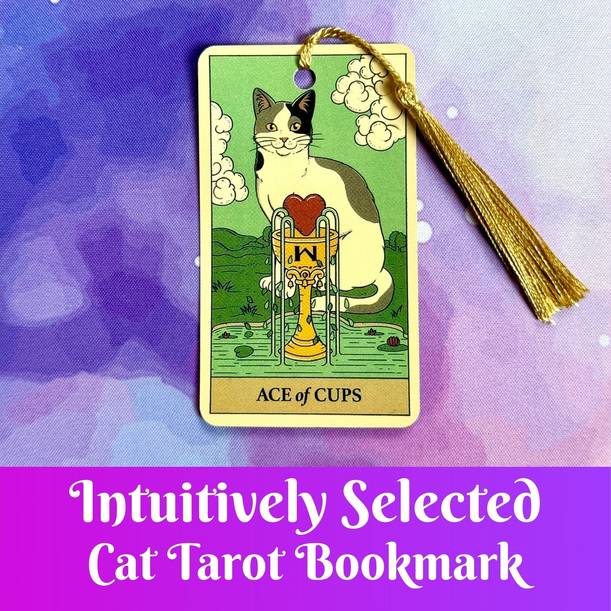 Mystery Cat Tarot Card Bookmark