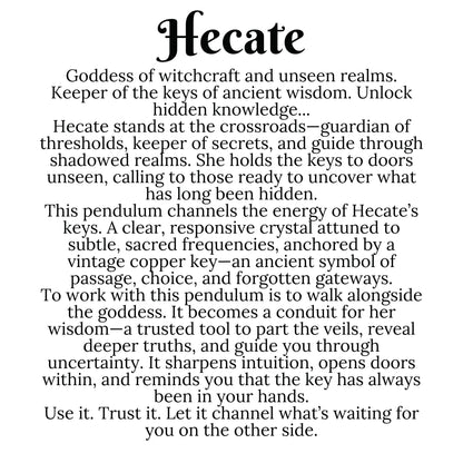 Hecate's Key Crystal Pendulum