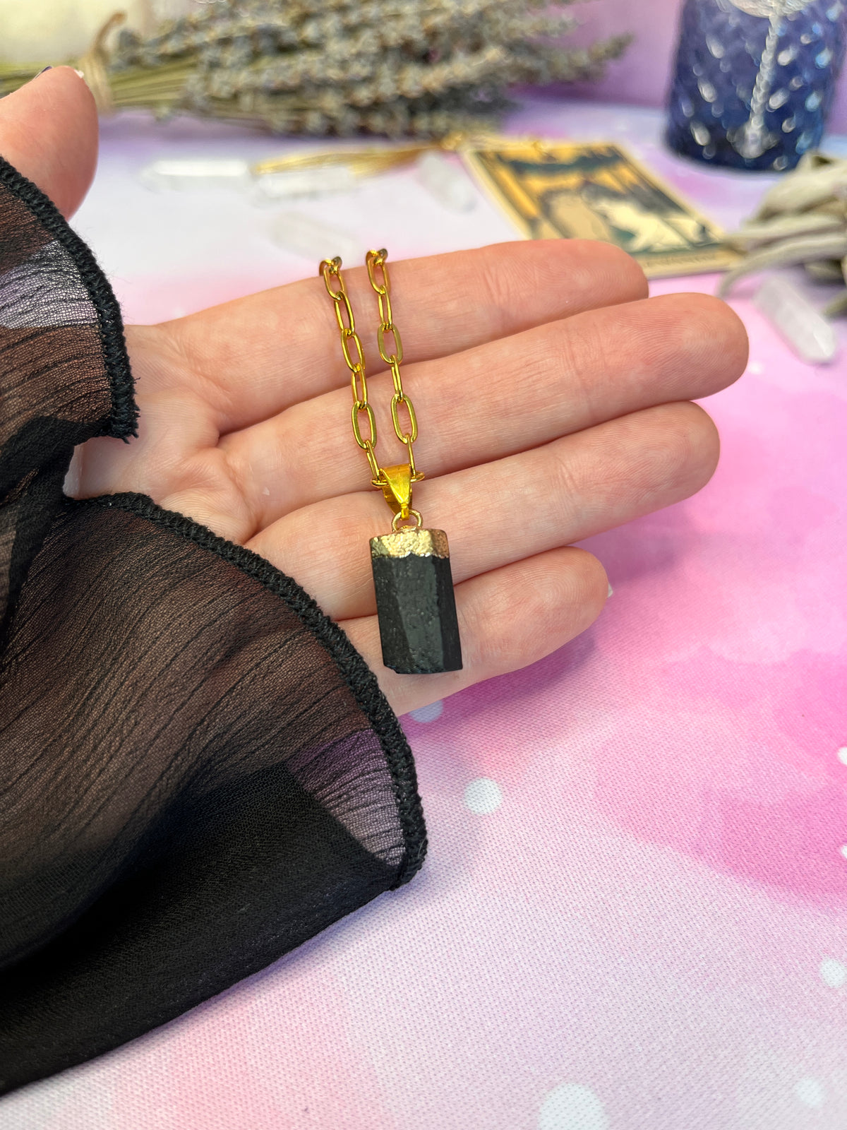 Raw Tourmaline Necklace