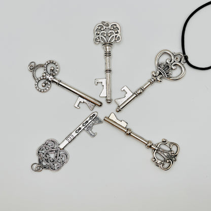 Hecate's Necklace Key Set - 5 Keys with 18" Black Satin Cord