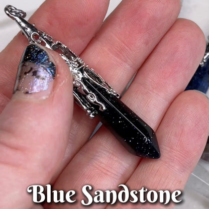 Baroque Crystal Pendulum with Silver Key Charm