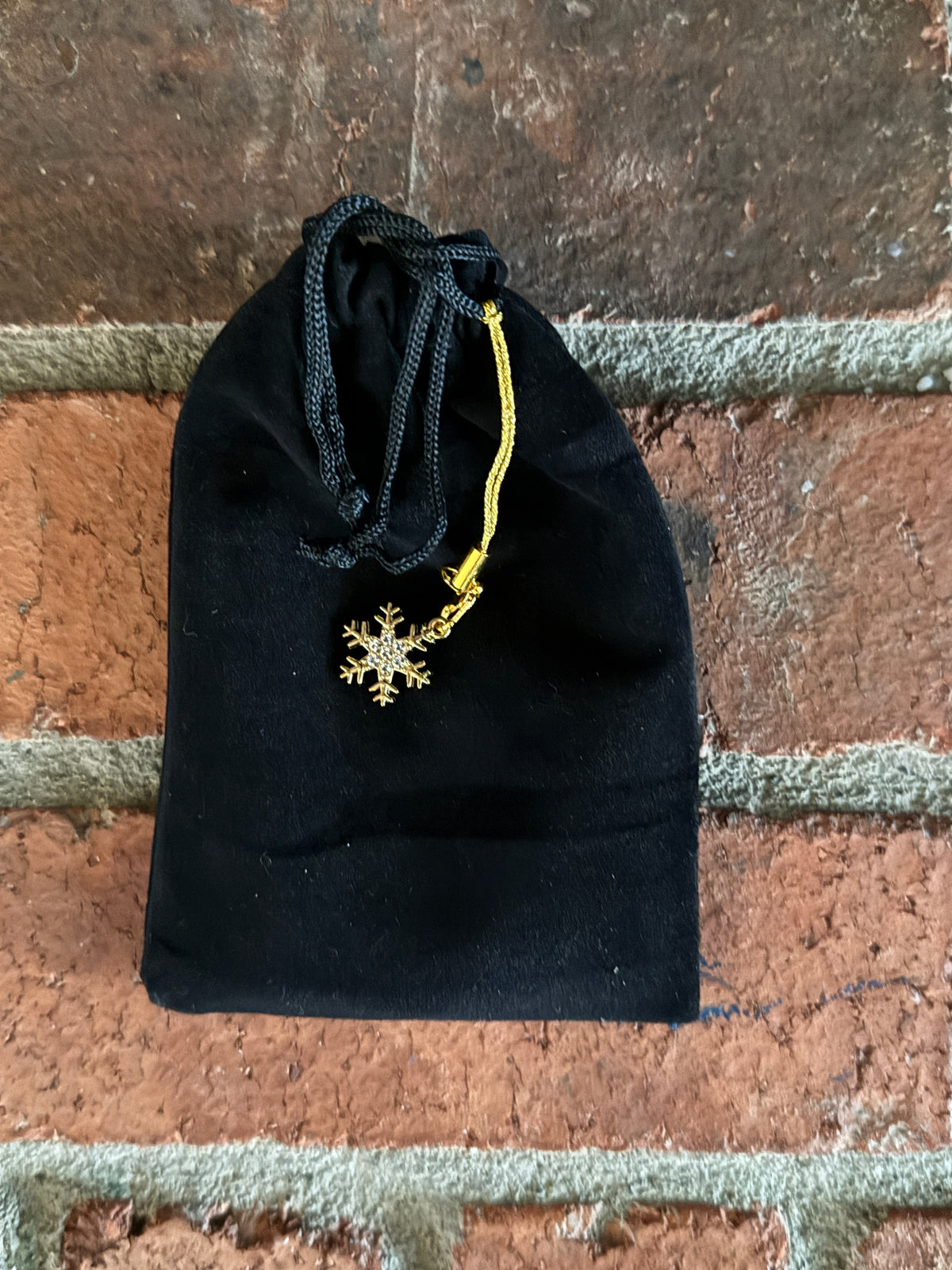 Yuletide Gold Crystal Moon & Star Witchy Christmas Ornament