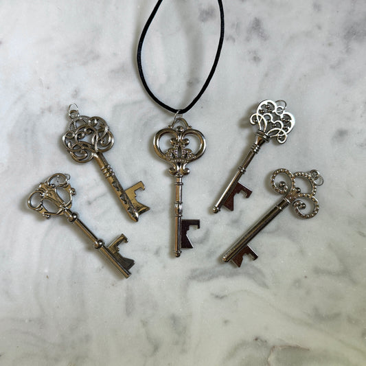 Hecate's Necklace Key Set - 5 Keys with 18" Black Satin Cord