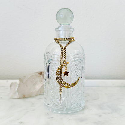 Glass Moon Water Ritual Kit w. Gold Moon Charm