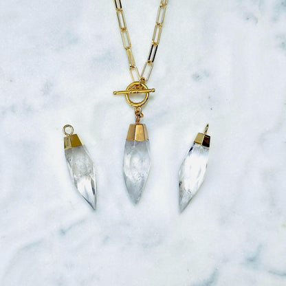 Raw Crystal Pendulum Necklace