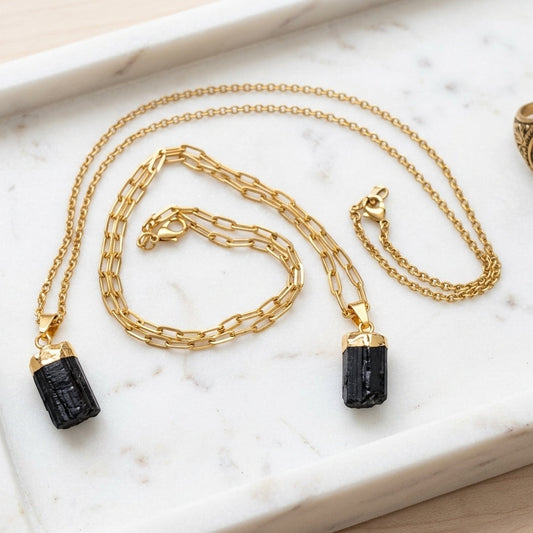 Raw Tourmaline Necklace