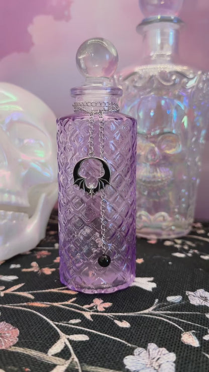 Purple Glass Halloween Moon Water Ritual Kit